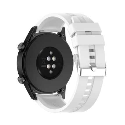 For Huawei Watch GT 2 46mm Silicone Replacement Wrist Strap Watchband, with Silver Buckle