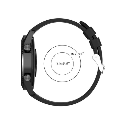 For Huawei Watch GT 2 46mm Silicone Replacement Wrist Strap Watchband, with Silver Buckle