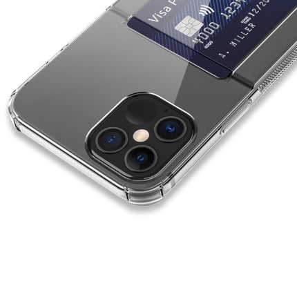 TPU Transparent Protective Case with Card Slots, For iPhone 12, For iPhone 12 Mini