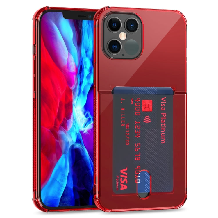 TPU Transparent Protective Case with Card Slots, For iPhone 12 Pro, For iPhone 12 Pro Max