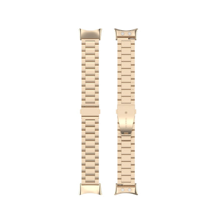 For Garmin Forerunner 45 / 45S / Swim 2 Universal Three Beads Stainless Steel Replacement Wrist Strap Watchband, For Garmin Forerunner 45 / 45S