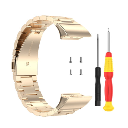 For Garmin Forerunner 35 / 30 Universal Three Beads Stainless Steel Replacement Wrist Strap Watchband, For Garmin Forerunner 35 / 30