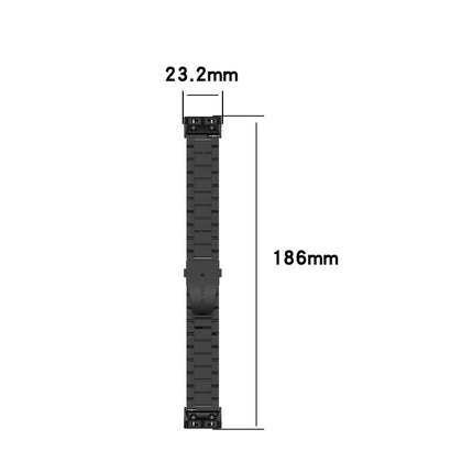 For Garmin Forerunner 35 / 30 Universal Three Beads Stainless Steel Replacement Wrist Strap Watchband, For Garmin Forerunner 35 / 30