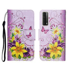 For Huawei P Smart 2021 / Y7a / Yellow Flower Butterfly