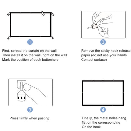 Folding Milk Silk Polyester Projector Film Curtain, 60 inch (16:9) Projection Area: 133 x 75cm, 60 inch (4:3) Projection Area: 120 x 90cm, 72 inch (16:9) Projection Area: 159 x 90cm, 72 inch (4:3) Projection Area: 146 x 110cm                           ...