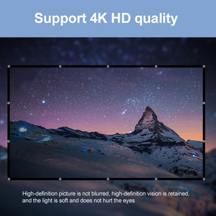 Folding Milk Silk Polyester Projector Film Curtain, 60 inch (16:9) Projection Area: 133 x 75cm, 60 inch (4:3) Projection Area: 120 x 90cm, 72 inch (16:9) Projection Area: 159 x 90cm, 72 inch (4:3) Projection Area: 146 x 110cm���������������������������...