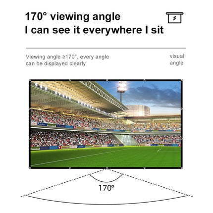 Folding Milk Silk Polyester Projector Film Curtain, 60 inch (16:9) Projection Area: 133 x 75cm, 60 inch (4:3) Projection Area: 120 x 90cm, 72 inch (16:9) Projection Area: 159 x 90cm, 72 inch (4:3) Projection Area: 146 x 110cm���������������������������...