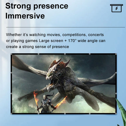 Folding Milk Silk Polyester Projector Film Curtain, 60 inch (16:9) Projection Area: 133 x 75cm, 60 inch (4:3) Projection Area: 120 x 90cm, 72 inch (16:9) Projection Area: 159 x 90cm, 72 inch (4:3) Projection Area: 146 x 110cm���������������������������...