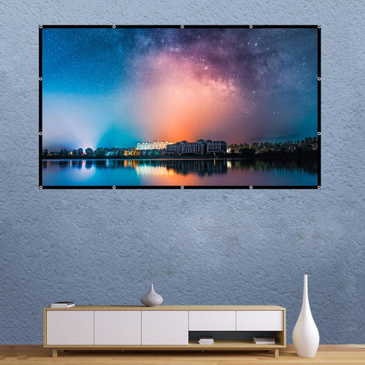 Folding Milk Silk Polyester Projector Film Curtain, 60 inch (16:9) Projection Area: 133 x 75cm, 60 inch (4:3) Projection Area: 120 x 90cm, 72 inch (16:9) Projection Area: 159 x 90cm, 72 inch (4:3) Projection Area: 146 x 110cm���������������������������...