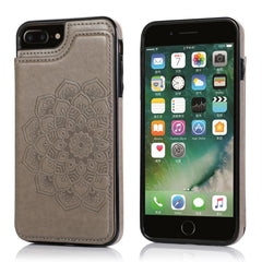 Funda protectora de PU+TPU con patrón de mandala y doble hebilla con ranuras para tarjetas, soporte y marco de fotos, para iPhone SE 2022/SE 2020/8/7, para iPhone 7 Plus/8 Plus, para iPhone X/XS, para iPhone XR, para iPhone XS Max, para iPhone 11