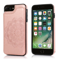 Funda protectora de PU+TPU con patrón de mandala y doble hebilla con ranuras para tarjetas, soporte y marco de fotos, para iPhone SE 2022/SE 2020/8/7, para iPhone 7 Plus/8 Plus, para iPhone X/XS, para iPhone XR, para iPhone XS Max, para iPhone 11