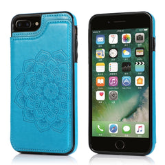 Funda protectora de PU+TPU con patrón de mandala y doble hebilla con ranuras para tarjetas, soporte y marco de fotos, para iPhone SE 2022/SE 2020/8/7, para iPhone 7 Plus/8 Plus, para iPhone X/XS, para iPhone XR, para iPhone XS Max, para iPhone 11