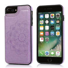 Funda protectora de PU+TPU con patrón de mandala y doble hebilla con ranuras para tarjetas, soporte y marco de fotos, para iPhone SE 2022/SE 2020/8/7, para iPhone 7 Plus/8 Plus, para iPhone X/XS, para iPhone XR, para iPhone XS Max, para iPhone 11