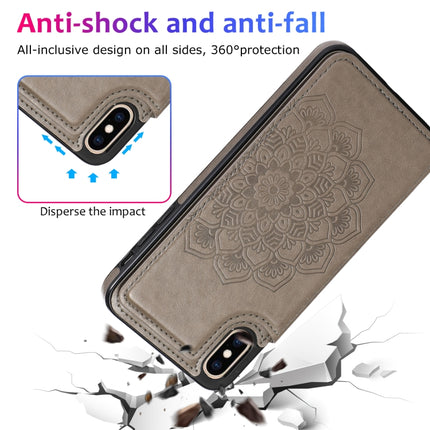 Double Buckle Mandala Pattern PU+TPU Protective Case with Card Slots & Holder & Photo Frame, For iPhone XS Max, For iPhone 11, For iPhone 11 Pro, For iPhone 11 Pro Max