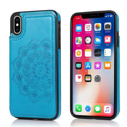 Double Buckle Mandala Pattern PU+TPU Protective Case with Card Slots & Holder & Photo Frame, For iPhone XS Max, For iPhone 11, For iPhone 11 Pro, For iPhone 11 Pro Max