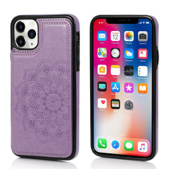 PU+TPU-Schutzhülle mit Mandala-Muster und doppelter Schnalle, mit Kartenfächern und Halter und Bilderrahmen, für iPhone 11 Pro, für iPhone 11 Pro Max
