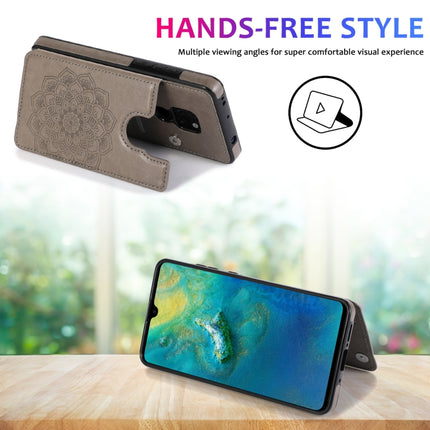 Double Buckle Mandala Pattern PU+TPU Protective Case with Card Slots & Holder & Photo Frame, For Huawei Mate 20, For Huawei Mate 20 Lite, For Huawei Mate 20 Pro, For Huawei Mate 30
