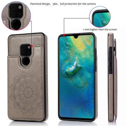 Double Buckle Mandala Pattern PU+TPU Protective Case with Card Slots & Holder & Photo Frame, For Huawei Mate 20, For Huawei Mate 20 Lite, For Huawei Mate 20 Pro, For Huawei Mate 30