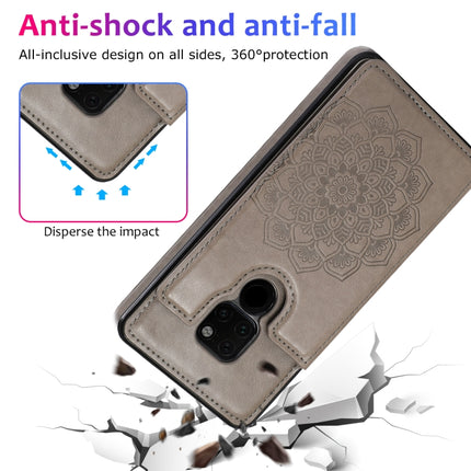 Double Buckle Mandala Pattern PU+TPU Protective Case with Card Slots & Holder & Photo Frame, For Huawei Mate 20, For Huawei Mate 20 Lite, For Huawei Mate 20 Pro, For Huawei Mate 30