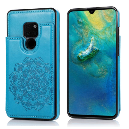 Double Buckle Mandala Pattern PU+TPU Protective Case with Card Slots & Holder & Photo Frame, For Huawei Mate 20, For Huawei Mate 20 Lite, For Huawei Mate 20 Pro, For Huawei Mate 30