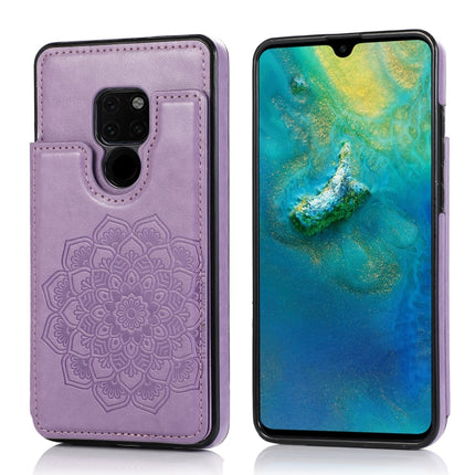 Double Buckle Mandala Pattern PU+TPU Protective Case with Card Slots & Holder & Photo Frame, For Huawei Mate 20, For Huawei Mate 20 Lite, For Huawei Mate 20 Pro, For Huawei Mate 30