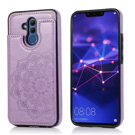 Double Buckle Mandala Pattern PU+TPU Protective Case with Card Slots & Holder & Photo Frame, For Huawei Mate 20, For Huawei Mate 20 Lite, For Huawei Mate 20 Pro, For Huawei Mate 30