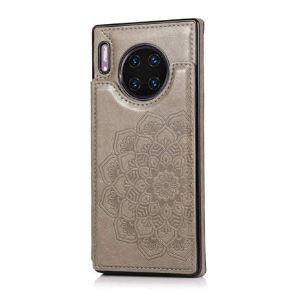 Double Buckle Mandala Pattern PU+TPU Protective Case with Card Slots & Holder & Photo Frame, For Huawei Mate 30 Pro, For Huawei P30, For Huawei P30 Lite, For Huawei P40 Lite