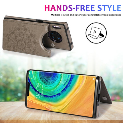 Double Buckle Mandala Pattern PU+TPU Protective Case with Card Slots & Holder & Photo Frame, For Huawei Mate 30 Pro, For Huawei P30, For Huawei P30 Lite, For Huawei P40 Lite