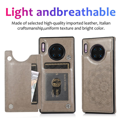 Double Buckle Mandala Pattern PU+TPU Protective Case with Card Slots & Holder & Photo Frame, For Huawei Mate 30 Pro, For Huawei P30, For Huawei P30 Lite, For Huawei P40 Lite