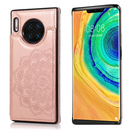 Double Buckle Mandala Pattern PU+TPU Protective Case with Card Slots & Holder & Photo Frame, For Huawei Mate 30 Pro, For Huawei P30, For Huawei P30 Lite, For Huawei P40 Lite