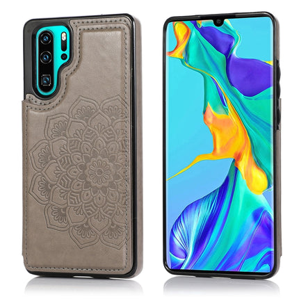 Double Buckle Mandala Pattern PU+TPU Protective Case with Card Slots & Holder & Photo Frame, For Huawei Mate 30 Pro, For Huawei P30, For Huawei P30 Lite, For Huawei P40 Lite
