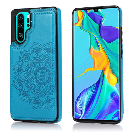 Double Buckle Mandala Pattern PU+TPU Protective Case with Card Slots & Holder & Photo Frame, For Huawei Mate 30 Pro, For Huawei P30, For Huawei P30 Lite, For Huawei P40 Lite