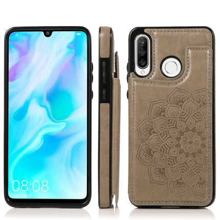 Double Buckle Mandala Pattern PU+TPU Protective Case with Card Slots & Holder & Photo Frame, For Huawei Mate 30 Pro, For Huawei P30, For Huawei P30 Lite, For Huawei P40 Lite