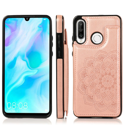 Double Buckle Mandala Pattern PU+TPU Protective Case with Card Slots & Holder & Photo Frame, For Huawei Mate 30 Pro, For Huawei P30, For Huawei P30 Lite, For Huawei P40 Lite
