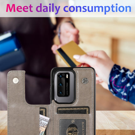 Double Buckle Mandala Pattern PU+TPU Protective Case with Card Slots & Holder & Photo Frame, For Huawei P40 Pro, For Huawei P30 Pro, For Huawei P40