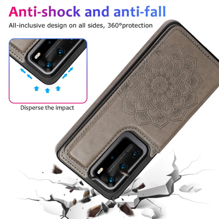 Double Buckle Mandala Pattern PU+TPU Protective Case with Card Slots & Holder & Photo Frame, For Huawei P40 Pro, For Huawei P30 Pro, For Huawei P40
