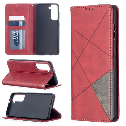 Rhombus Texture Horizontal Flip Magnetic Leather Case with Holder & Card Slots, For Samsung Galaxy S21 5G, For Samsung Galaxy S21+ 5G, For Samsung Galaxy S21 Ultra 5G