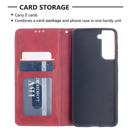 Rhombus Texture Horizontal Flip Magnetic Leather Case with Holder & Card Slots, For Samsung Galaxy S21 5G, For Samsung Galaxy S21+ 5G, For Samsung Galaxy S21 Ultra 5G