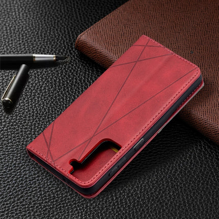 Rhombus Texture Horizontal Flip Magnetic Leather Case with Holder & Card Slots, For Samsung Galaxy S21 5G, For Samsung Galaxy S21+ 5G, For Samsung Galaxy S21 Ultra 5G