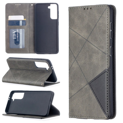 Rhombus Texture Horizontal Flip Magnetic Leather Case with Holder & Card Slots, For Samsung Galaxy S21 5G, For Samsung Galaxy S21+ 5G, For Samsung Galaxy S21 Ultra 5G