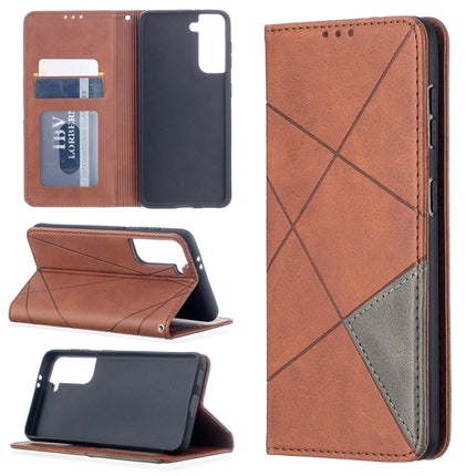 Rhombus Texture Horizontal Flip Magnetic Leather Case with Holder & Card Slots, For Samsung Galaxy S21 5G, For Samsung Galaxy S21+ 5G, For Samsung Galaxy S21 Ultra 5G