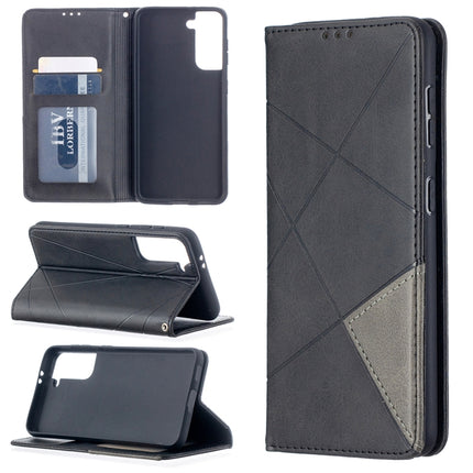 Rhombus Texture Horizontal Flip Magnetic Leather Case with Holder & Card Slots, For Samsung Galaxy S21 5G, For Samsung Galaxy S21+ 5G, For Samsung Galaxy S21 Ultra 5G