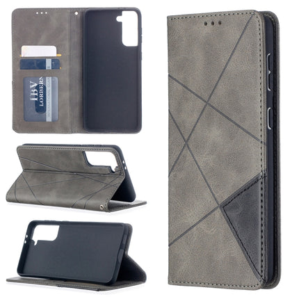 Rhombus Texture Horizontal Flip Magnetic Leather Case with Holder & Card Slots, For Samsung Galaxy S21 5G, For Samsung Galaxy S21+ 5G, For Samsung Galaxy S21 Ultra 5G