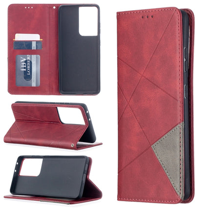 Rhombus Texture Horizontal Flip Magnetic Leather Case with Holder & Card Slots, For Samsung Galaxy S21 5G, For Samsung Galaxy S21+ 5G, For Samsung Galaxy S21 Ultra 5G