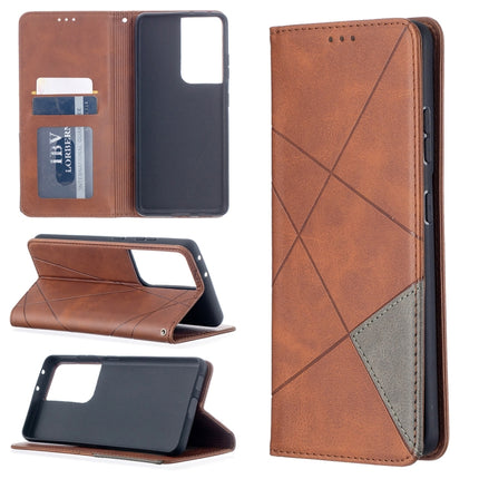 Rhombus Texture Horizontal Flip Magnetic Leather Case with Holder & Card Slots, For Samsung Galaxy S21 5G, For Samsung Galaxy S21+ 5G, For Samsung Galaxy S21 Ultra 5G