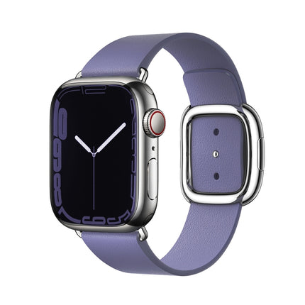 Modern Style Leather Watch Band For Apple Watch 49mm / 46mm / 45mm / 44mm / 42mm, For Apple Watch Ultra 49mm / Series 8&7 45mm / SE 2&6&SE&5&4 44mm / 3&2&1 42mm, For Apple Watch 49mm / 46mm / 45mm / 44mm / 42mm