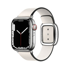 Modern Style Leather Watch Band For Apple Watch 49mm / 46mm / 45mm / 44mm / 42mm