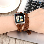 For Apple Watch Series 7 45mm / 6 & SE & 5 & 4 44mm / 3 & 2 & 1 42mm / Dark Brown