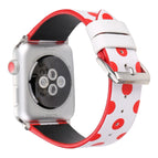 For Apple Watch Series 8&7 41mm / SE 2&6&SE&5&4 40mm / 3&2&1 38mm / White Red
