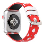 For Apple Watch Series 8&7 41mm / SE 2&6&SE&5&4 40mm / 3&2&1 38mm / Red White